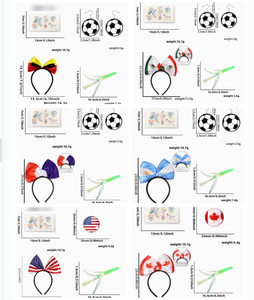 Ensemble de Décoration de Match de Football 2026 de Haute Qualité pour Hommes et Femmes, Bandeau et Boucles d'Oreilles de Supporters Nationaux – Vente en Gros - Product Image 1