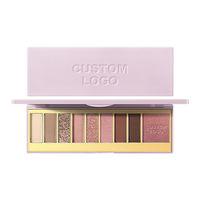 Palette de fards à paupières personnalisée avec logo, paillettes métalliques, fini mat et scintillant, formule en poudre waterproof longue tenue, maquillage en marque privée