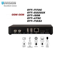 Décodeur TV Android OTT + DVB-T/T2/S/S2/ATSC/ISDB-T/C Full HD 1080p