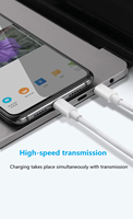Prix de gros d'usine Câble de chargeur USB 1M 2M TPE 60W Type-C à Type-C 6A Câble de cordon de chargeur Câble Usb-C pour Iphone 15 16