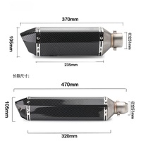 Nouveau pot d'échappement de moto en acier inoxydable avec emballage en boîte pour Huanglong 600 Ninja 250 Yongyuan 350 R25/R3 - Design hexagonal compact