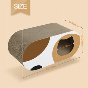 Logo del prodotto per animali domestici casa di carta a forma di Villa di lusso per gatti fai da te torre per gatti in cartone tiragraffi per gatti caratteristica materiale ecologico - Product Image 6