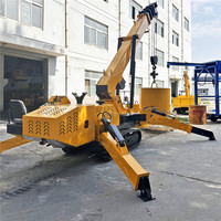 Grue araignée sur chenilles multi-tonnes à commande sans fil, dispositif de levage hydraulique pour l'entretien industriel