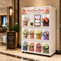 Máquina Expendedora de Flores Frescas Comercial para Hoteles y Resorts, Pantalla Táctil Inteligente, Máquina Expendedora Automática de Ramos, Servicio 24H