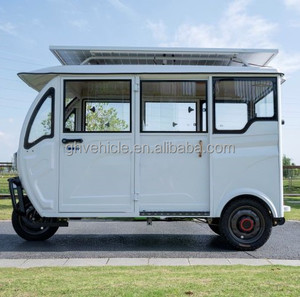 Triciclo eléctrico de pasajeros con 4 asientos cerrados chinos, Taxi con Panel Solar para pasajeros, triciclo eléctrico de pasajeros barato de 1000W - Product Image 4