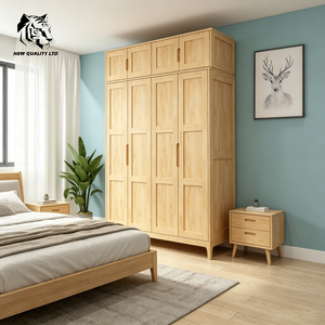 Armario de madera para dormitorio, diseño nuevo, ecológico, con logotipo personalizado, precio de fábrica al por mayor, gran stock disponible. - Product Image 4