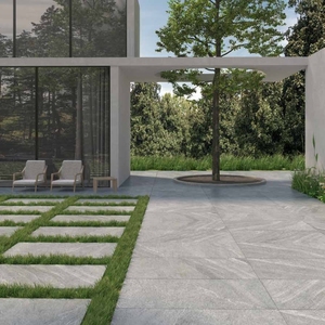 Dalles de pavage extérieures antidérapantes haut de gamme en porcelaine aspect grès pleine masse 60x120cm pour piscine, allée et sol <span class=keywords><strong>extérieur</strong></span> - Product Image 2
