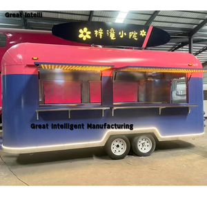 Camión de comida de cocina móvil de alta calidad OEM, furgoneta de helados de acero inoxidable y carrito de perritos calientes para barbacoa y remolque de cocina móvil Hotdog - Product Image 1