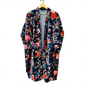 Robe kimono élégante à motifs d'animaux, d'oiseaux, de flore et d'arbres, disponible en plusieurs couleurs, manches longues, kimono pour femmes, printemps - Product Image 1