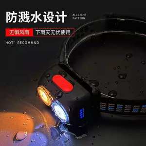 New LED Rechargeable Headlamp Splash Proof Tri <b>Light</b> Source High Brightness Portable Outdoor Cycling <b>Fishing</b> Lighting - Product Image 2