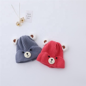 <span class=keywords><strong>Bonnet</strong></span> <span class=keywords><strong>tricot</strong></span>é pour bébé, nouveau Design, chaud, doux, décontracté, mignon, ours de dessin animé, automne, hiver, 2022 - Product Image 6