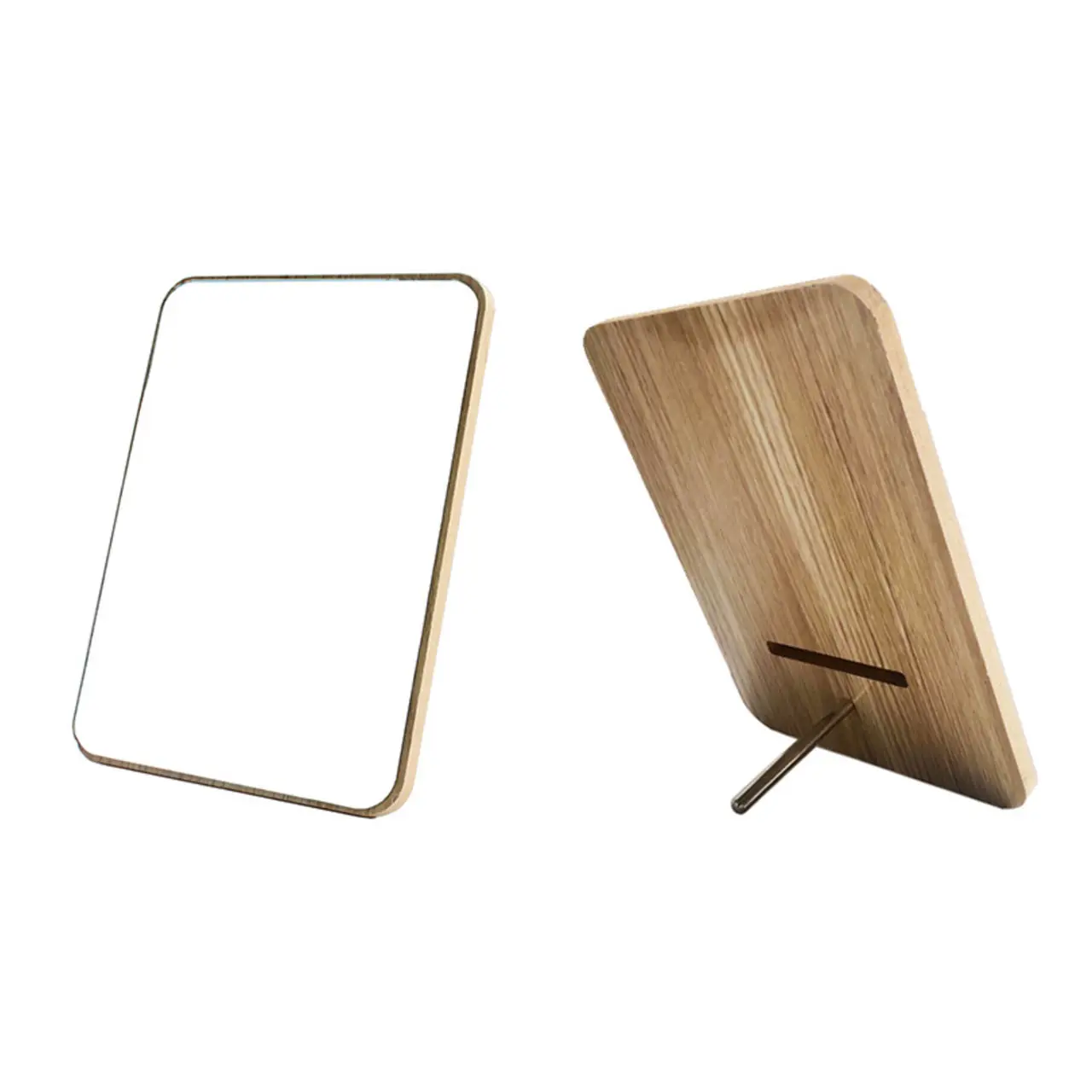 Wholesale Factory Private Label Wooden Hand Held Makeup Mirrors Set Exotic Standing Cosmetic Vintage Vanity Makeup Case Mirror