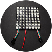 8x8 16x16 7x31 pantalla Flexible Pixel Light Dc5v RGB Ws2812b Maxtrix Panel Flexible Pcb módulo Led negro para señal de retroiluminación