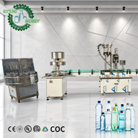 Livraison rapide, machine à eau en bouteille 500BPH à 12 têtes, solution complète pour l'eau potable, bouteilles PET de 0,1 à 2 L