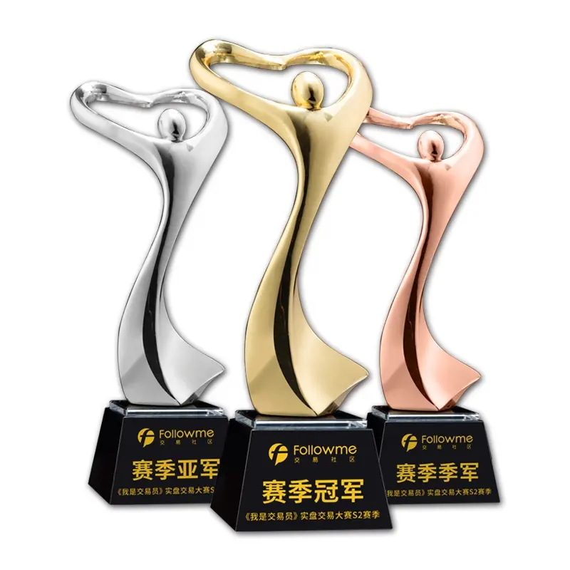 Pemenang Penghargaan Dansa Perunggu Perak Emas Kustom Piala Logam untuk Penari