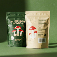 Sachet Doypack Personnalisé Imprimé en Couleur avec Fermeture Zip Refermable pour Emballage Alimentaire – Idéal pour Fournisseur de Poudre de Champignons