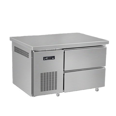 Two-Drawer Undercounter Workbench Refrigerator | Stainless Steel Refrigerated Prep Table for Restaurant Kitchen Use