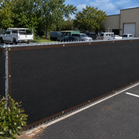 Grillage occultant commercial en HDPE noir pour clôture extérieure, pare-vent et écran de délimitation de propriété