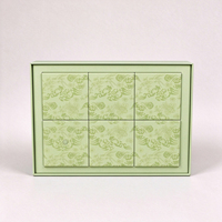 Boîte rigide coulissante haut de gamme, boîte cadeau orientale personnalisée, emballage ajouré avec plateaux divisés pour gâteaux de lune et services à thé