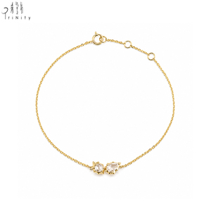 ซัพพลายเออร์ฮ่องกง ขายส่ง กำไลข้อมือทองคำแท้ 18K ประดับเพชรทรงโรสคัทธรรมชาติ รับผลิตตามแบบ (OEM) เครื่องประดับคุณภาพสูง สายแบบปรับได้ - Product Image 3