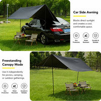 Auto-Dachzelt Sommerzelt Outdoor Regen- und Sonnenschutz Ultraleichtes Camping-Vordach Tragbares Extra-Großes Oxford-Gewebe