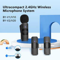 Microphone cravate sans fil professionnel BOYA BY-V U87 pour iPhone iPad Android Diffusion en direct Jeux Enregistrement Vlog