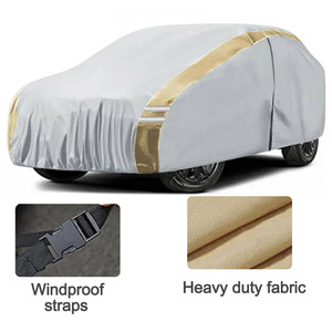 Housse de voiture universelle imperméable, protection contre le soleil, la <span class=keywords><strong>pluie</strong></span>, la neige et la poussière, housse complète pour véhicule - Product Image 2