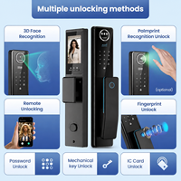 Serrure de porte intelligente Auvinx OEM ODM avec reconnaissance faciale, empreinte digitale, mot de passe, interphone vidéo, Tuya WIFI, serrure numérique