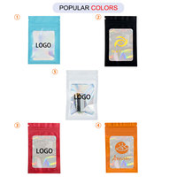 Sacs anti-odeurs personnalisés avec logo, pochettes Mylar à fermeture éclair avec fenêtre semi-holographique pour artisanat