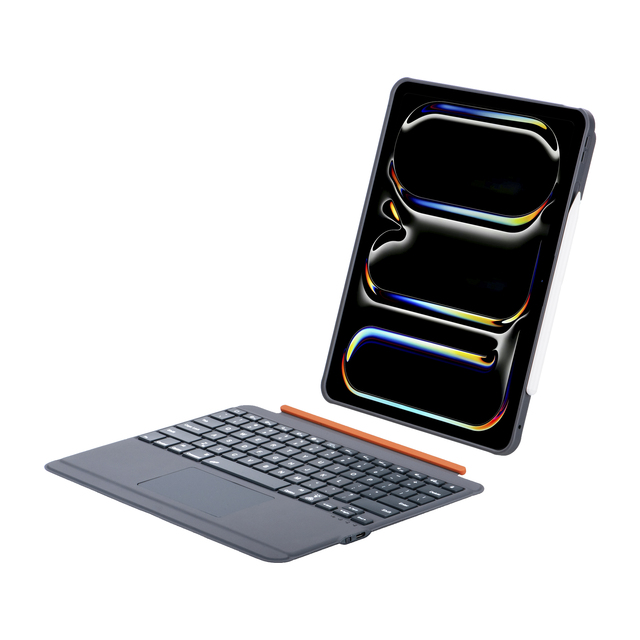 M4 2025 13-Inch Wireless Slim Folding Magnetic Adsorption Scissor Switch Smart Keyboard Case 450mAh Battery Detachable Leather