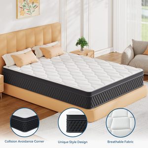 Fabricants Matelas Matelas à ressorts ensachés indépendants Matelas double King <span class=keywords><strong>Queen</strong></span> Size compressé dans une boîte - Product Image 2