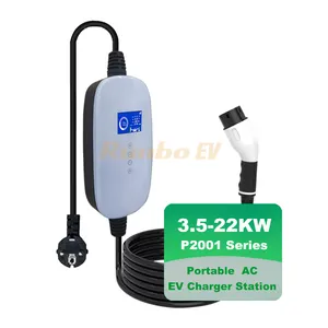 RunboEV P2001 11kw 22kw ev फास्ट चार्जिंग स्टेशन पाइल वॉलबॉक्स 22kw ac ev चार्जर टाइप 2 EU वॉल माउंटेड 22kw ऑन बोर्ड चार्जर