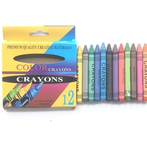 Wholesale Kid-Safe Crayon with Custom Logo Multi Color Wax Premium <b>Small</b> Crayon for School Children in Yellow Box - Product Image 1