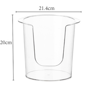 Platzsparende transparente Küchen-Aufbewahrung schalen Set-Behälter Klare Kunststoff-Aufbewahrung schalen Home Round PET-Schalen halter - Product Image 4