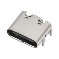 Konektor USB tipe-c wanita, mikro USB tipe-c perempuan nyaman 6-Pin 3A Port pengisian daya dengan casing baja tahan karat produk konektor USB