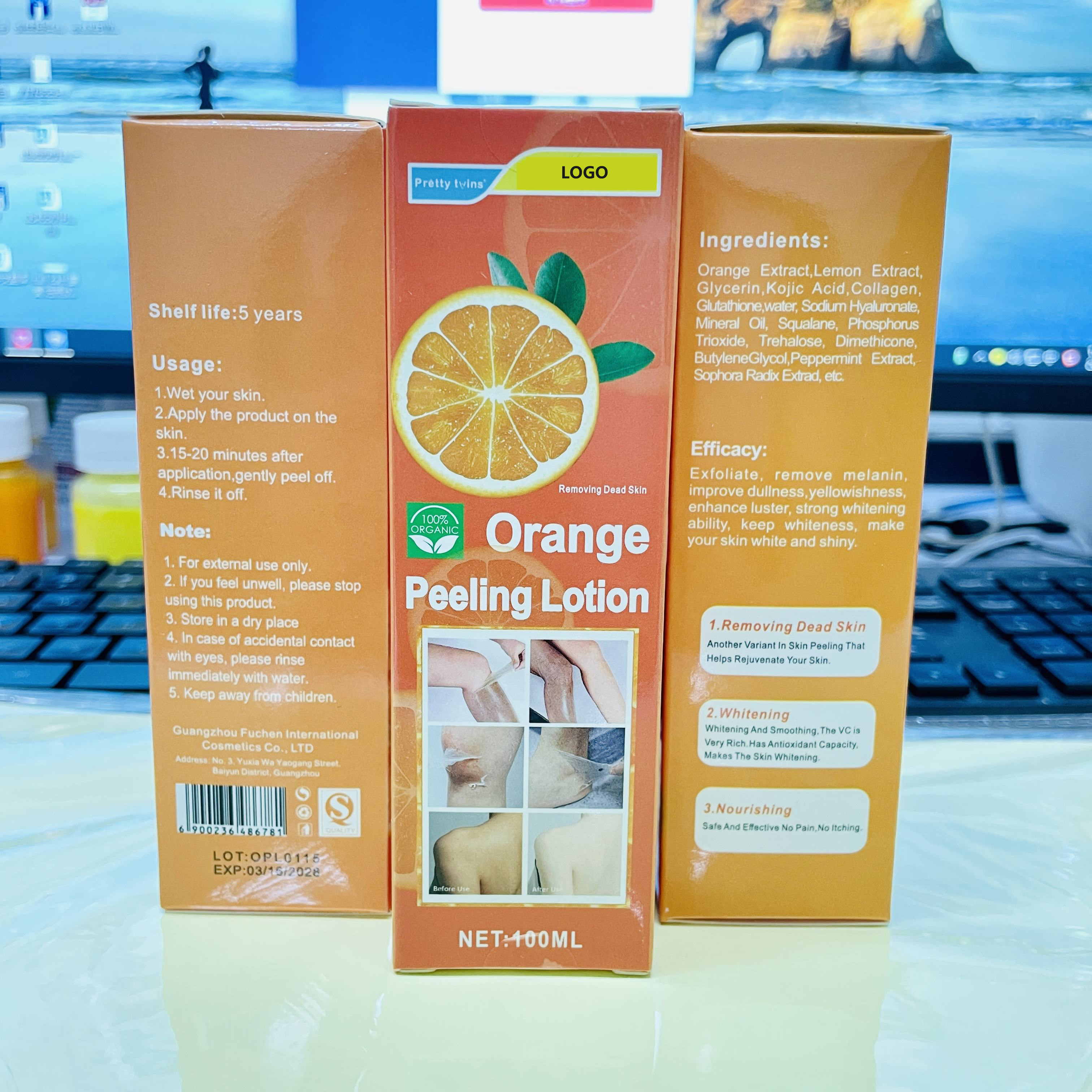 Lozione peeling arancione