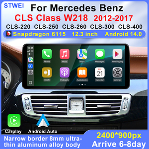 STWEI pour Mercedes Benz Classe CLS W218 X218 2012-2017 12,3 pouces Android 14 Autoradio Lecteur multimédia sans fil Carplay Auto - Product Image 3