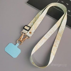 Custom Mobile Phone Lanyard with Logo Woven Includes Mobile Hook and Thank You Cards Made of Polyester Nylon Material