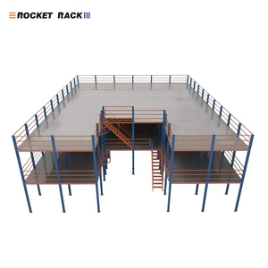 Hoogwaardig magazijnmezzaninevloerrekwerk van koudgewalst staal, sterke belastbaarheid - Product Image 1