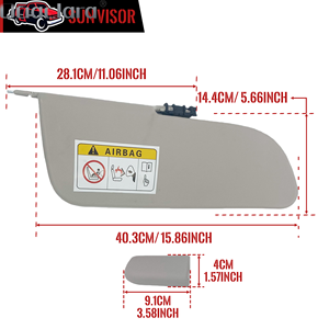 Nuevo Panel de Visera Solar para Auto de Alta Calidad en ABS 1613251480 816381 para Citroën <span class=keywords><strong>C3</strong></span> II Hatchback 2009-2016 con 60 Días de Garantía - Product Image 3