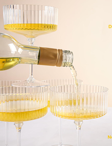 Verres à cocktail en plastique transparent <span class=keywords><strong>incassable</strong></span> à nervures réutilisables – Lavables au lave-vaisselle – Pour fêtes – Lot de 12/24/48/64 par paquet - Product Image 2