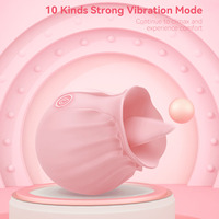 Großhandel Niedlicher Zungen-Klitoris-Vibrator G-Punkt-Sauger Erwachsenen-Sexspielzeug Rosen-Vibrator für Frauen Klitoris- und Brustwarzen-Stimulation