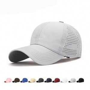 Gorra de Béisbol Impermeable con 6 Paneles y Orificios Cortados con Láser para Hombre, con Logotipo de Fabricante OEM, Gorra de Béisbol de Secado Rápido para Actividades al Aire Libre - Product Image 3