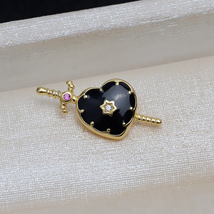 Componentes de Joyería Barroca en Forma de Corazón Grande, Perforación de Espada, Versátiles, Hechos a Mano, Plata S925 - Product Image 4