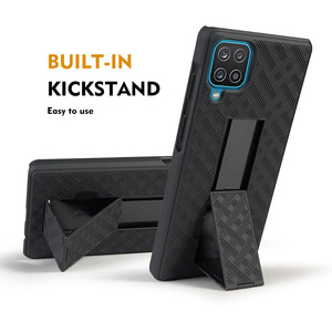 Funda de lujo a prueba de golpes con clip para cinturón, diseño de fábrica, para Samsung <span class=keywords><strong>Galaxy</strong></span> A12 - Product Image 4