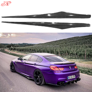 Extension de jupes latérales en Fiber de carbone Style M6 V pour <span class=keywords><strong>BMW</strong></span> Série 8 F06 F12 F13 M6 Kit de carrosserie à lèvres latérales - Product Image 1