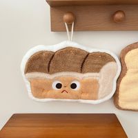 Handuk Gantung Bentuk Kue Roti Lucu FF6217, Hadiah Liburan, Handuk Gantung Bahan Coral Fleece Kartun untuk Rumah Tangga