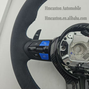 Nuevo Producto, Volante Deportivo con Franja Superior Azul en Alcántara para BMW Serie 3, Serie 5, F10, F20, F30, F90, F01, F02 - Product Image 4