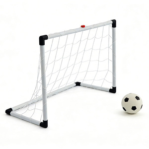 Ensemble de 2 <span class=keywords><strong>mini</strong></span>-buts de <span class=keywords><strong>football</strong></span> portables JH 85x60cm en PVC avec pompe, montage facile pour les tout-petits, jeux en extérieur et en intérieur - Product Image 1