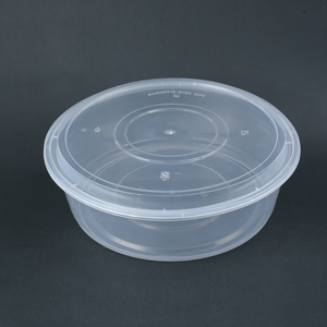 Contenitore trasparente per alimenti in plastica tonda 4000ML contenitore per la casa e la cucina contenitori ciotola con coperchi - Product Image 1